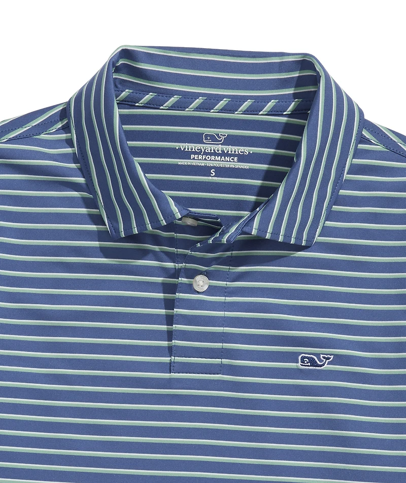 OUTLET Boys' Stripe Performance Polo