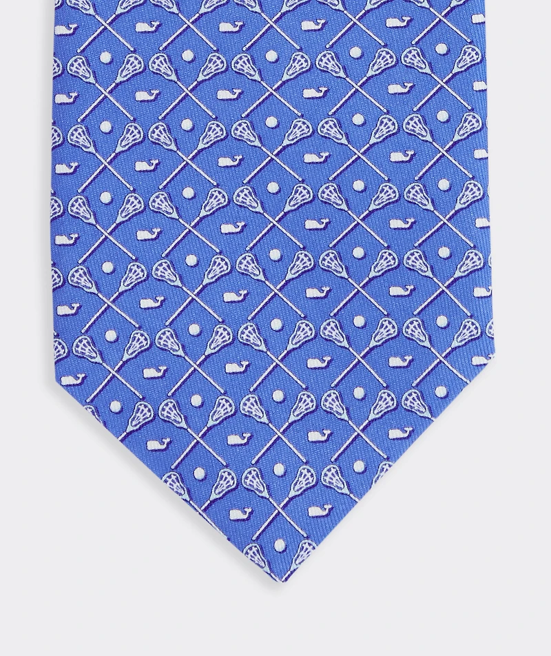Lacrosse Sticks Silk Tie