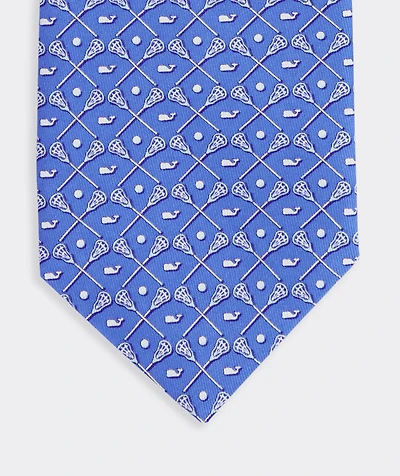 Lacrosse Sticks Silk Tie