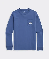 Boys' Painted Ski Goggles Long-Sleeve Pocket Tee