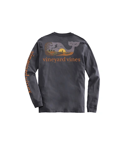 OUTLET Halloween Scenic Whale Long-Sleeve Tee