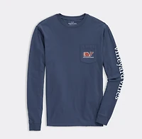 Football Whale Long-Sleeve Pocket Tee
