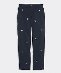 Holly Jolly Embroidered Breaker Pants