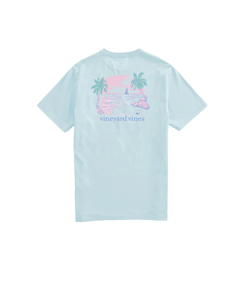 OUTLET Women's Beach Scenic Short-Sleeve Pocket Tee