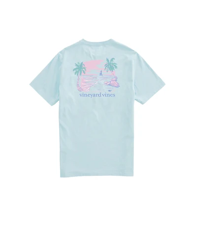 OUTLET Women's Beach Scenic Short-Sleeve Pocket Tee