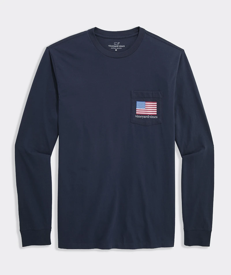vineyard vines Americana Long-Sleeve Pocket Tee