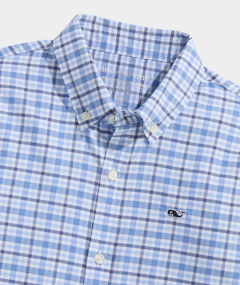 Boys' Bellamy Plaid Performance Cotton Shirt