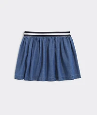 Girls' Chambray Button-Front Skirt