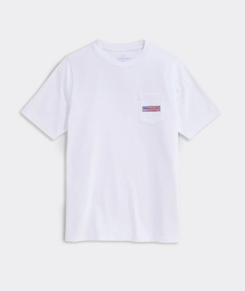 Boys' Classic USA Logo Box Short-Sleeve Pocket Tee