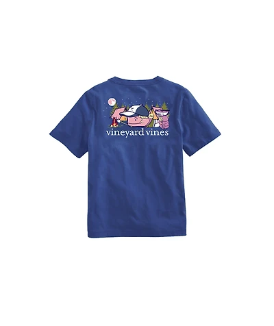 OUTLET Girls' Glow Camping Short-Sleeve Pocket Tee