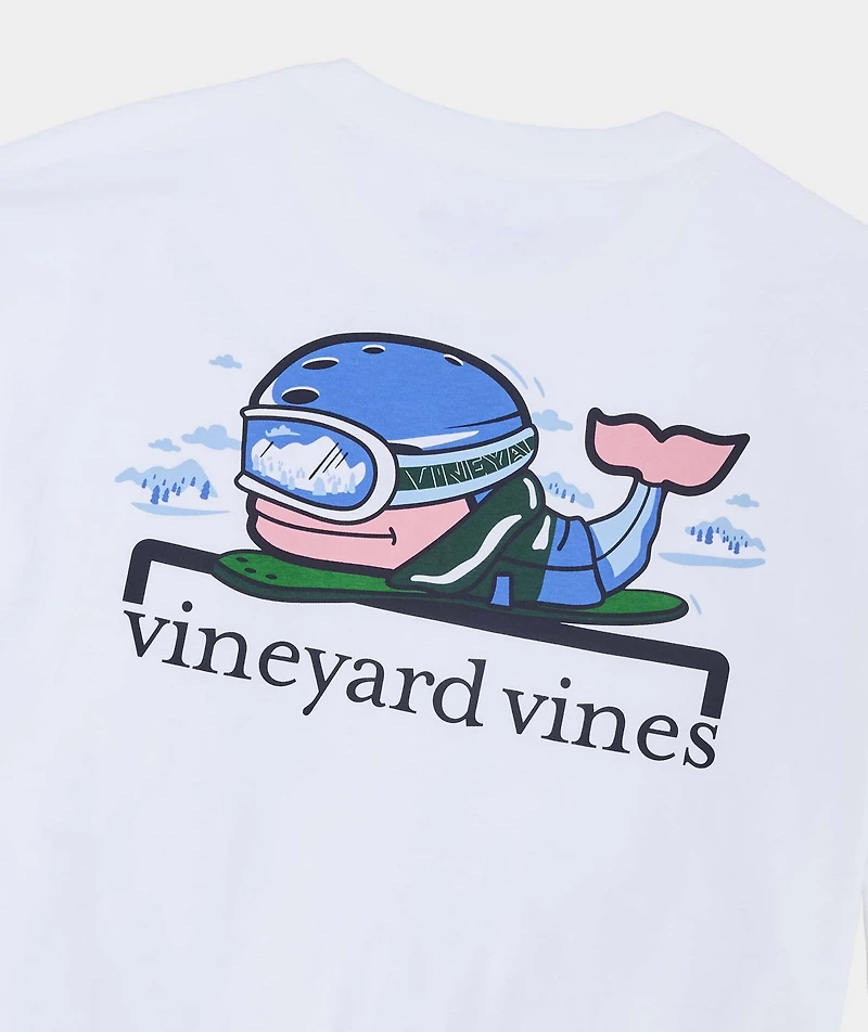 Snowboard Whale Long-Sleeve Pocket Tee