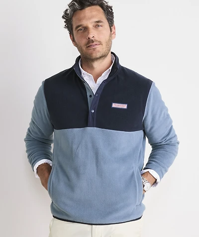 Colorblock Harbor Fleece Quarter-Snap