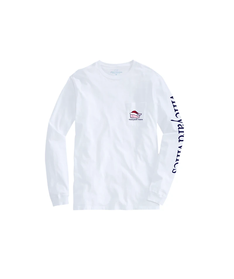 OUTLET Holiday Whales & Lights Whale Long-Sleeve Pocket Tee