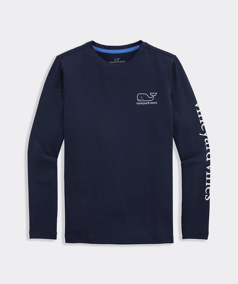 Boys' Long-Sleeve Whale Harbor Sun Performance Tee