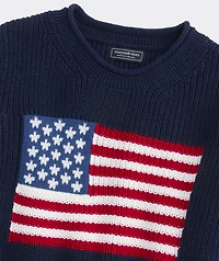 Girls' Cotton Americana Rollneck Sweater