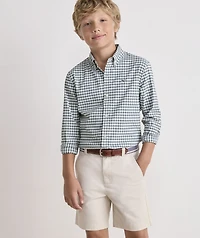 Boys' Skysail Gingham Performance Cotton Shirt
