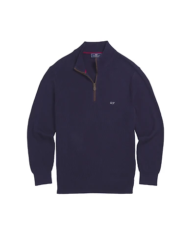 OUTLET Fisherman Rib Quarter Zip Sweater