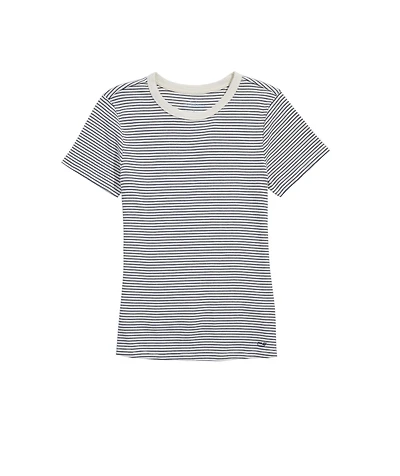 OUTLET Women's Heritage Striped Ribbed Short-Sleeve Tee