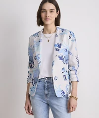 Printed Linen Blazer
