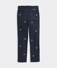 Boys' Holiday Embroidered Breaker Pants