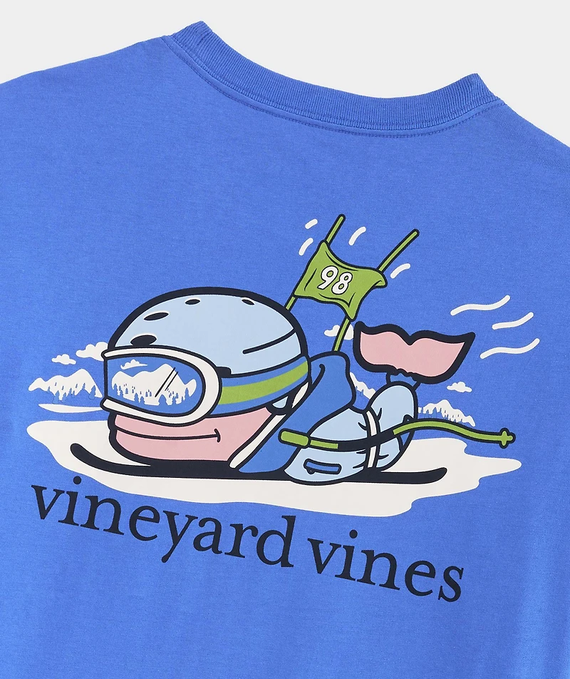 Racing Down The Slopes Long-Sleeve Pocket Tee