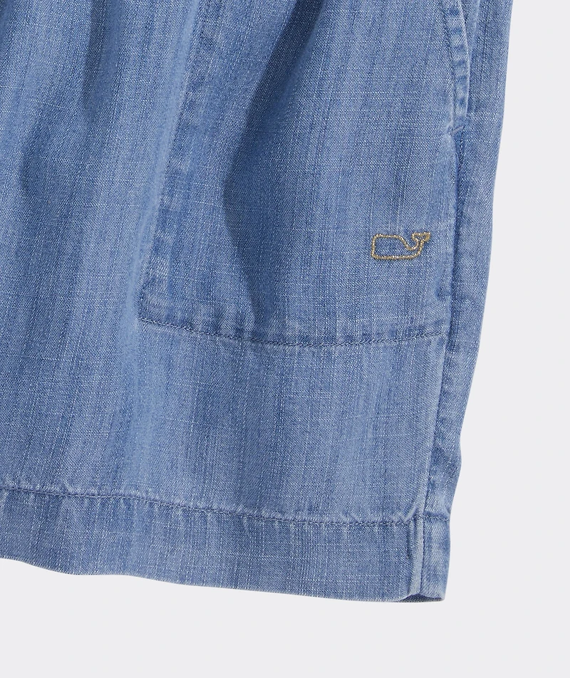Girls’ Coastline Chambray Shorts