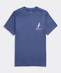 Retro Sailboat Short-Sleeve Performance Harbor Tee