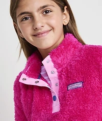 Girls Teddy Fleece Snap Pullover