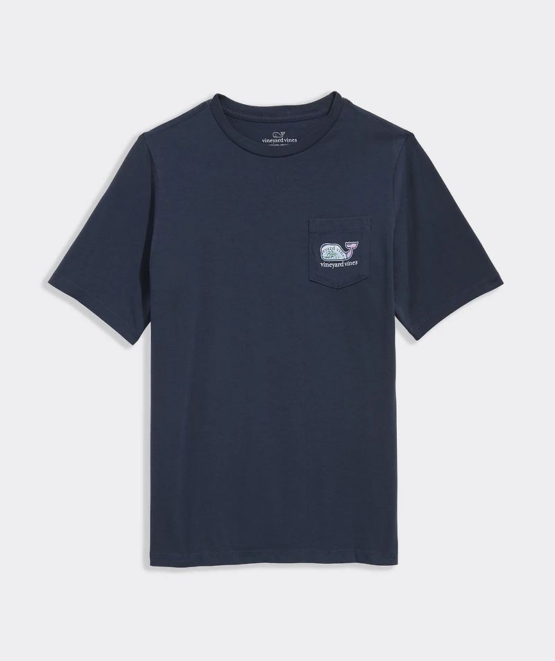Boys' VV Stickers Whale Short-Sleeve Pocket Tee