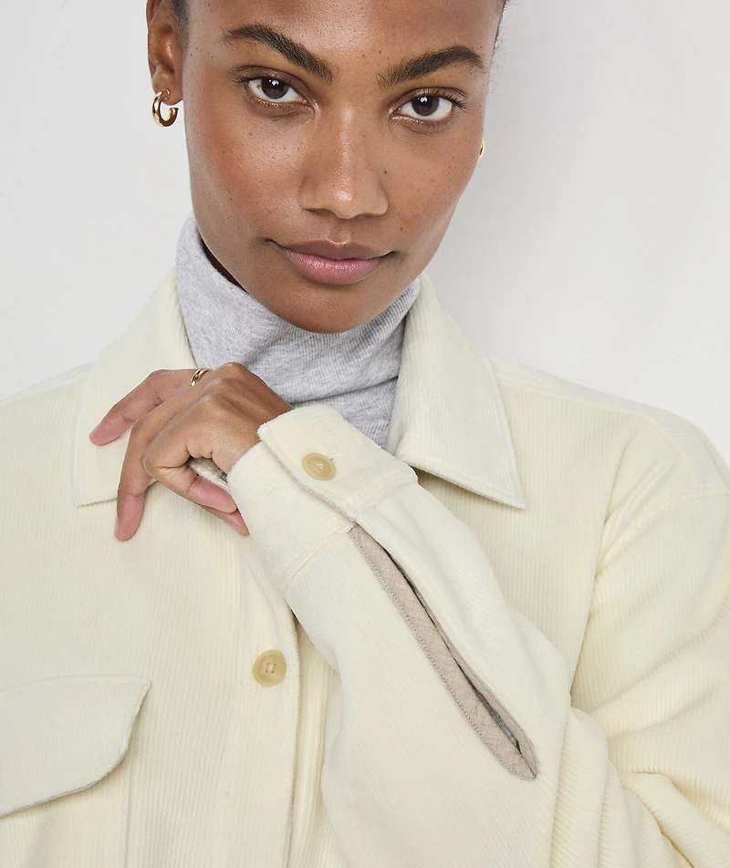 Cozy Cord Shirt Jacket