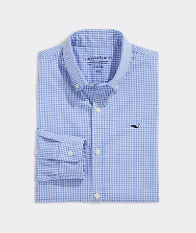 Boys' Tradewind Check Performance Cotton Shirt