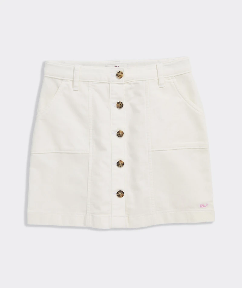 Girls' Corduroy Button-Front Skirt