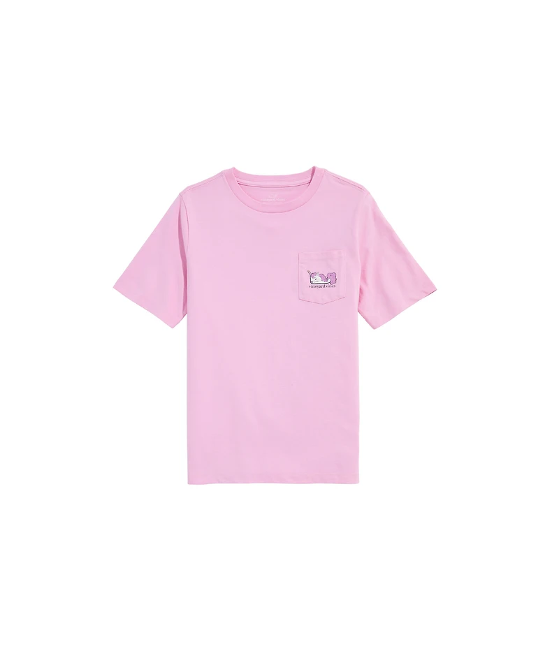 OUTLET Kids' Unicorn Glitter Whale Short-Sleeve Pocket Tee