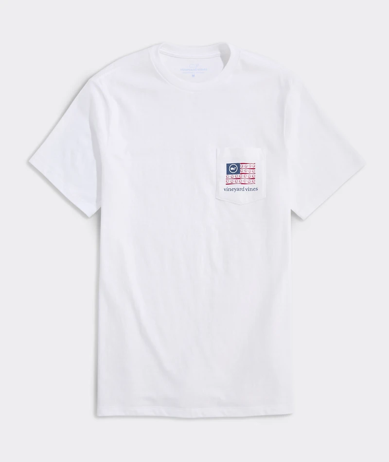 Baseball Flag Short-Sleeve Pocket Tee