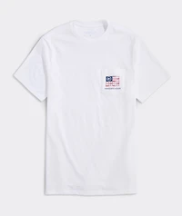 Baseball Flag Short-Sleeve Pocket Tee