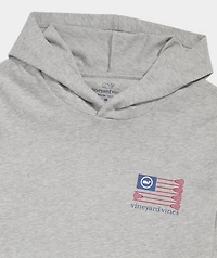 USA Lacrosse Flag Cotton Long-Sleeve Hoodie Tee