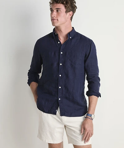 Surfside Solid Linen Shirt
