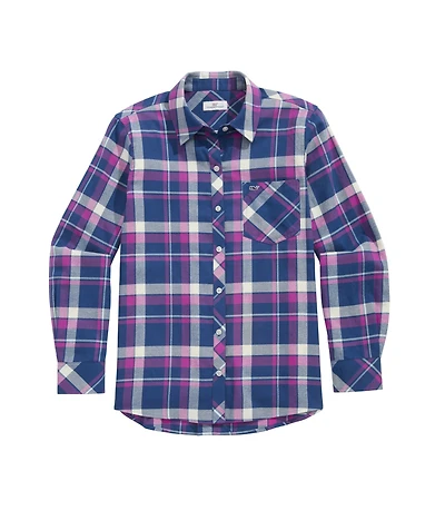 OUTLET Women's Plaid Flannel Relaxed Button-Down