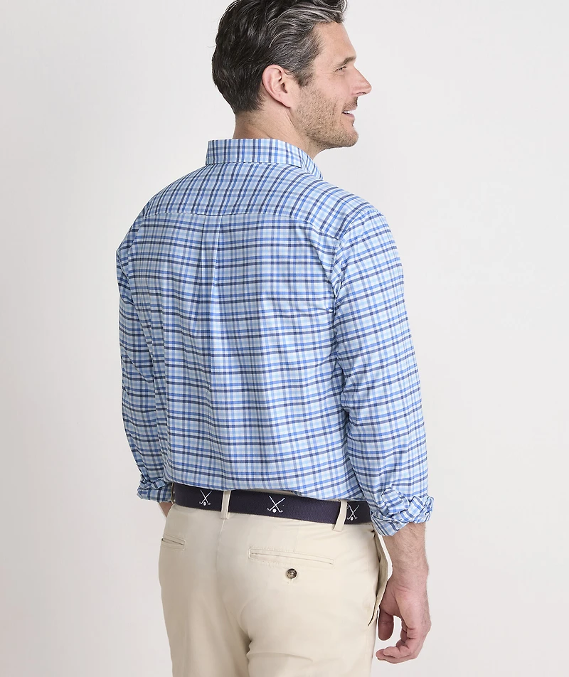 Road Town Tattersall Performance Cotton Shirt