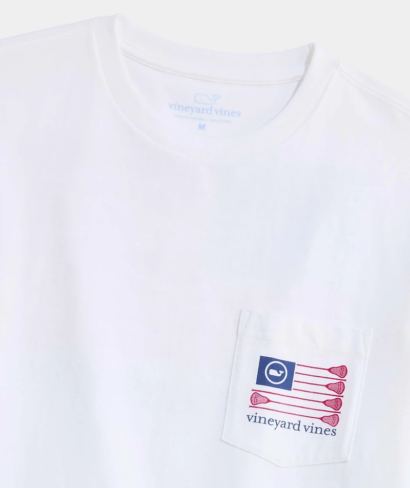 USA Lacrosse Flag Short-Sleeve Pocket Tee
