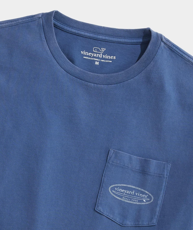 Drift Dye Outlined Surf Logo Short-Sleeve Pocket Tee