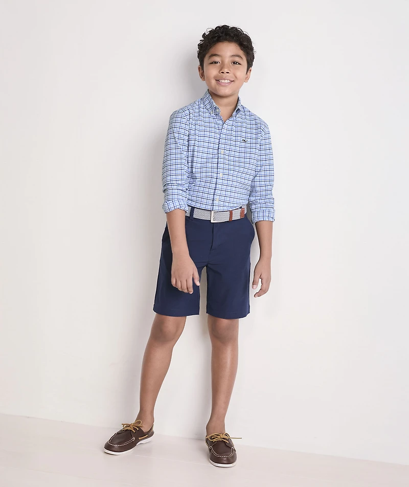 Boys' Kingston Tattersall Performance Cotton Shirt