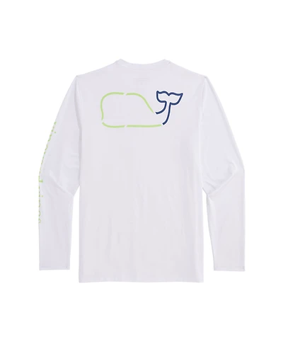 OUTLET Whale Outline Performance Long-Sleeve Tee