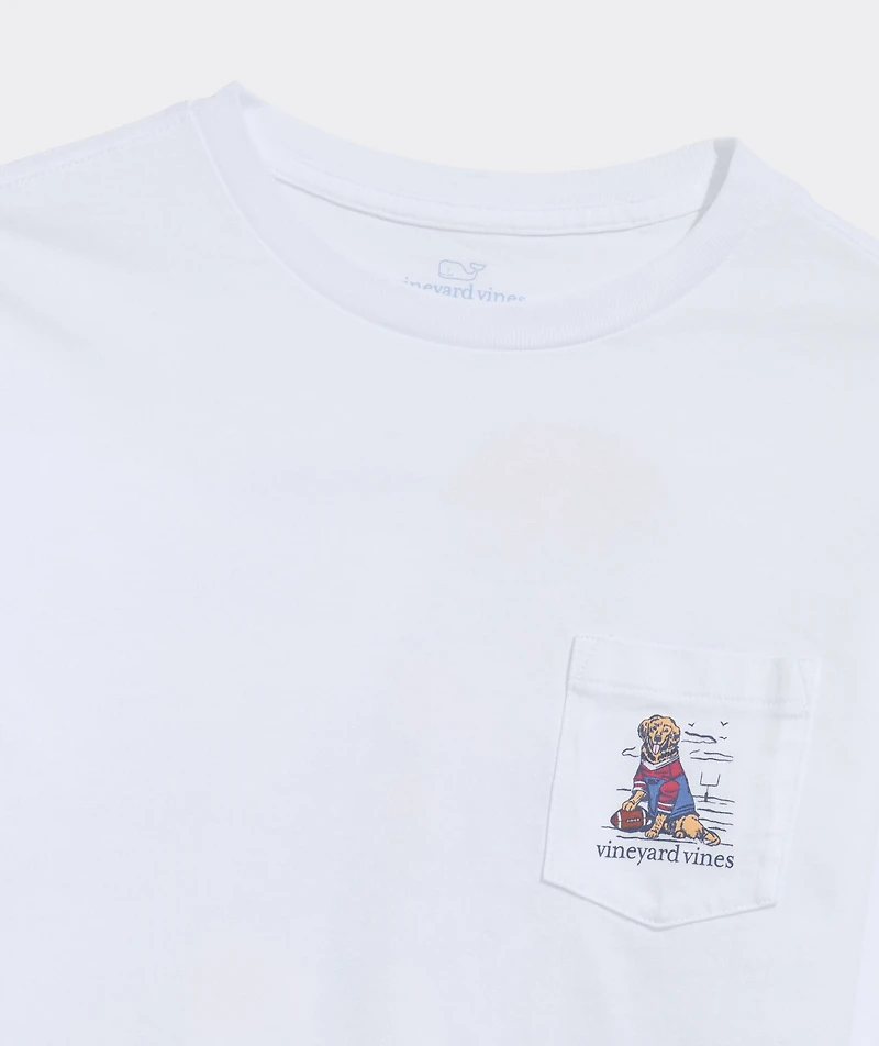 Boys' Football Golden Long-Sleeve Pocket Tee