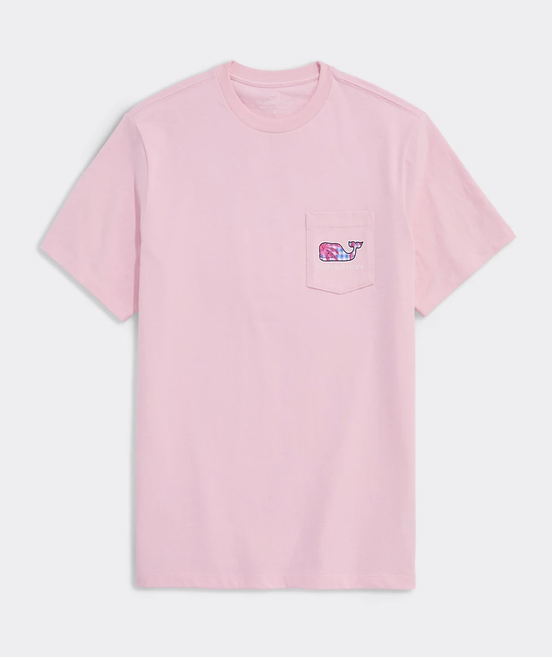 Palm Gingham Whale Short-Sleeve Pocket Tee