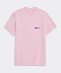 Palm Gingham Whale Short-Sleeve Pocket Tee