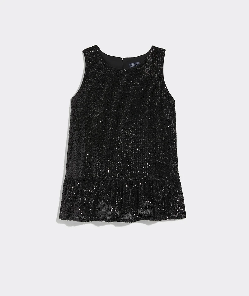 Sequin Peplum Top