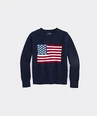 Girls' Cotton Americana Rollneck Sweater