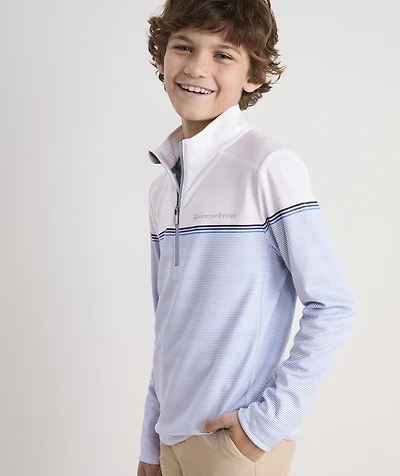 Boys' Striped Sankaty Quarter-Zip