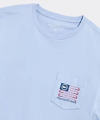 USA Golf Flag Long-Sleeve Pocket Tee